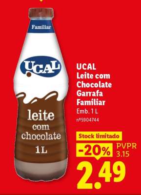 Ucal Leite com Chocolate Garrafa Familiar