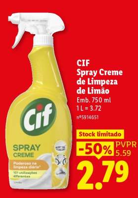 CIF Spray Creme de Limpeza de Limão