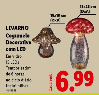 LIVARNO Cogumelo Decorativo com LED