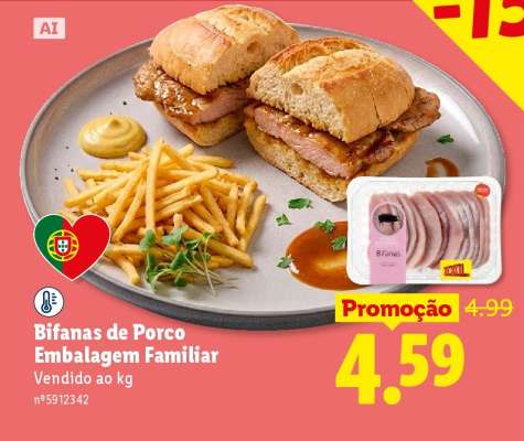 Bifanas de Porco Embalagem Familiar