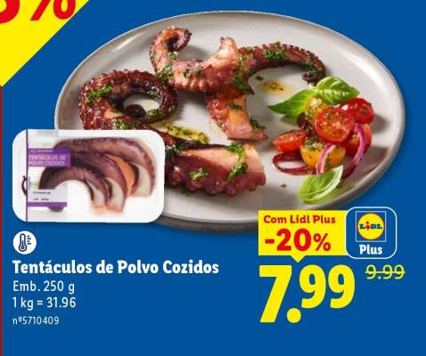 Tentáculos de Polvo Cozidos