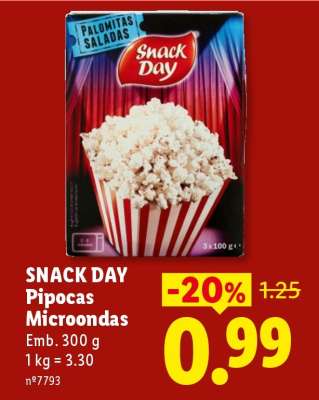SNACK DAY Pipocas Microondas