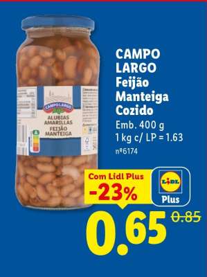 Campo Largo Feijão Manteiga Cozido