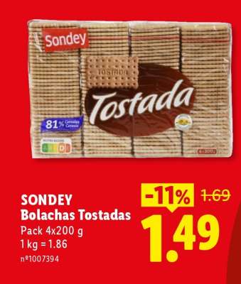 Sondey Bolachas Tostadas