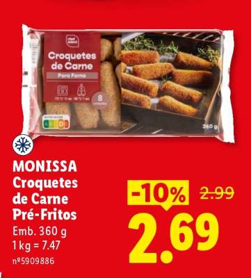 MONISSA Croquetes de Carne Pré-Fritos