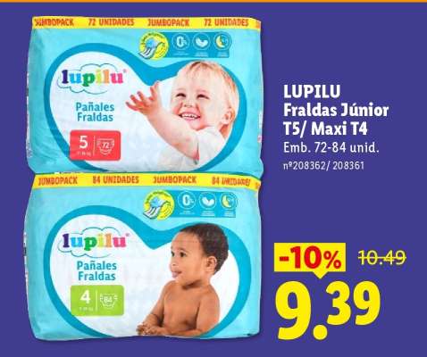 LUPILU Fraldas Júnior T5/ Maxi T4