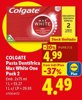COLGATE Pasta Dentífrica Max White One Pack 2