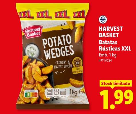Harvest Basket Batatas Rústicas XXL