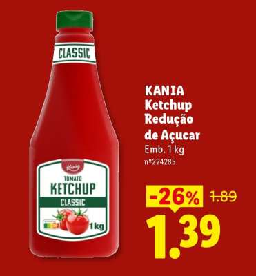 KANIA Ketchup Redução de Açucar