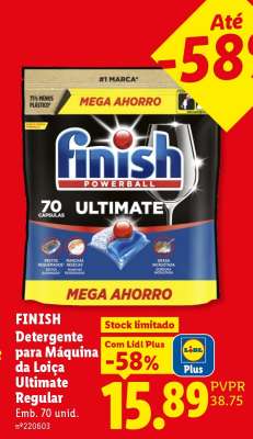 FINISH Detergente para Máquina da Loiça Ultimate Regular