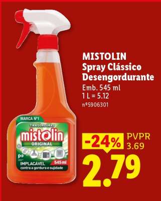 MISTOLIN Spray Clássico Desengordurante
