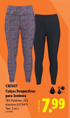 CRIVIT Calças Desportivas para Senhora