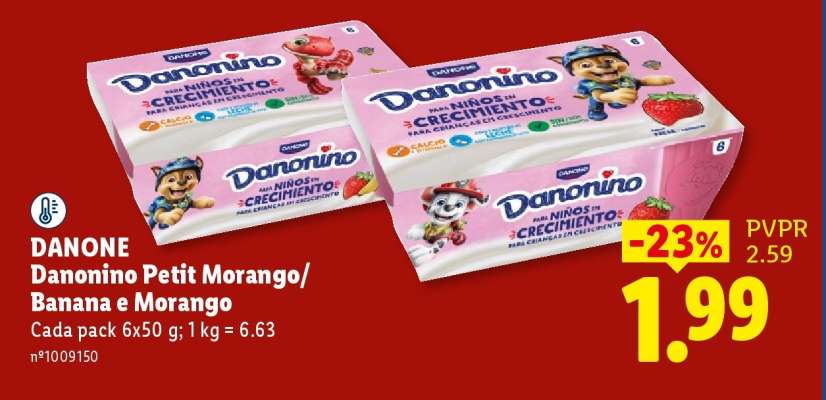 Danonino Petit Morango/Banana e Morango