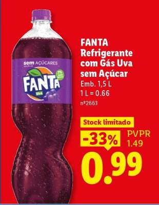 FANTA Refrigerante com Gás Uva sem Açúcar