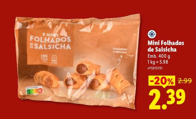Mini Folhados de Salsicha