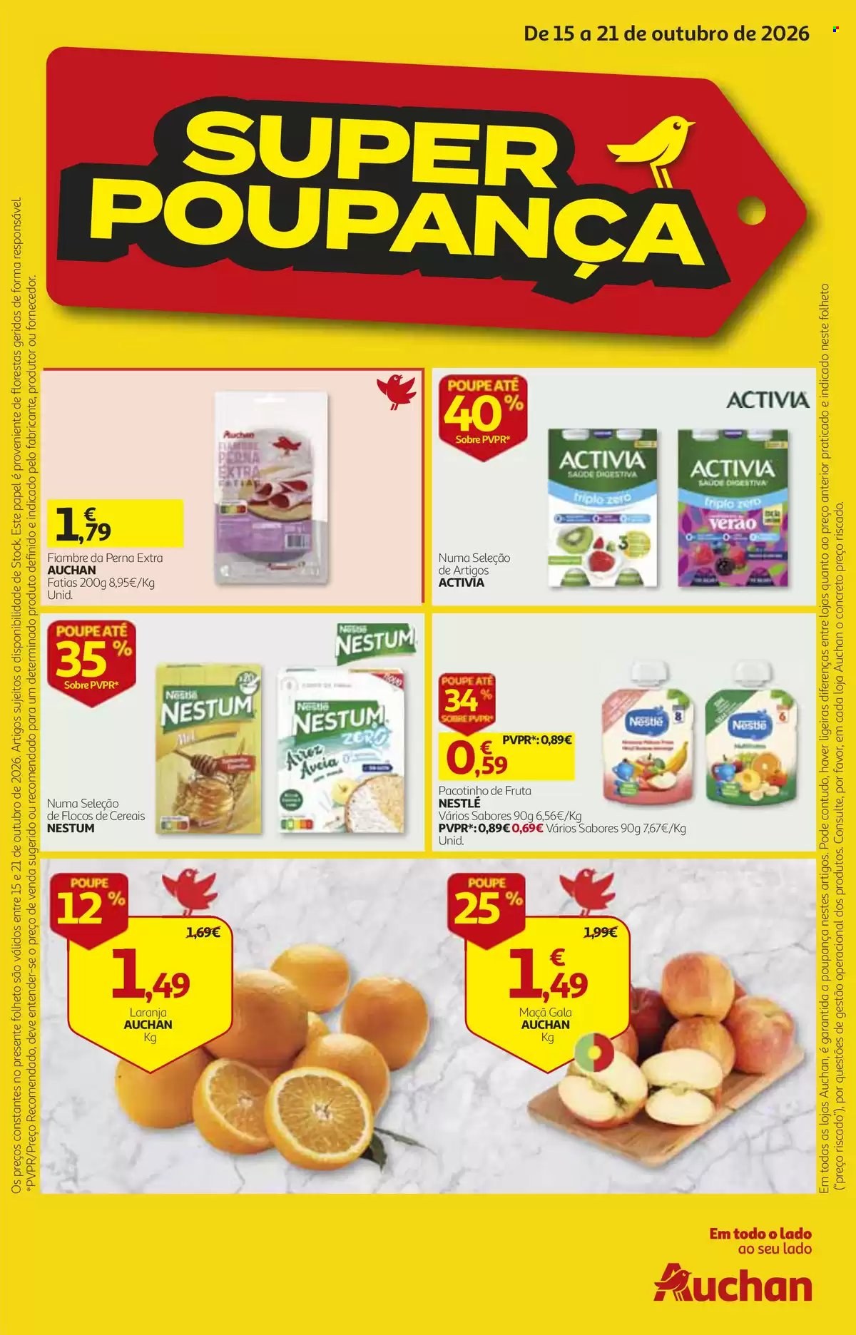 Folheto Auchan - 15.10.2026 - 21.10.2026. Página 1