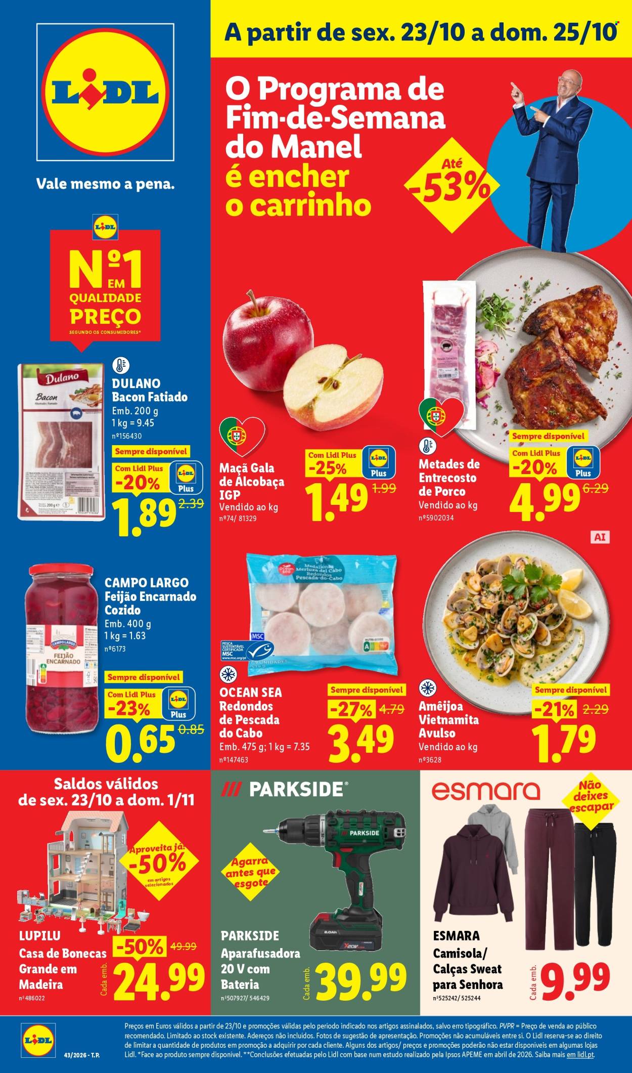 Folheto Lidl - 23.10.2026 - 25.10.2026. Página 1