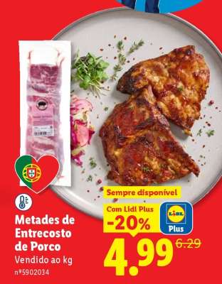 Metades de Entrecosto de Porco
