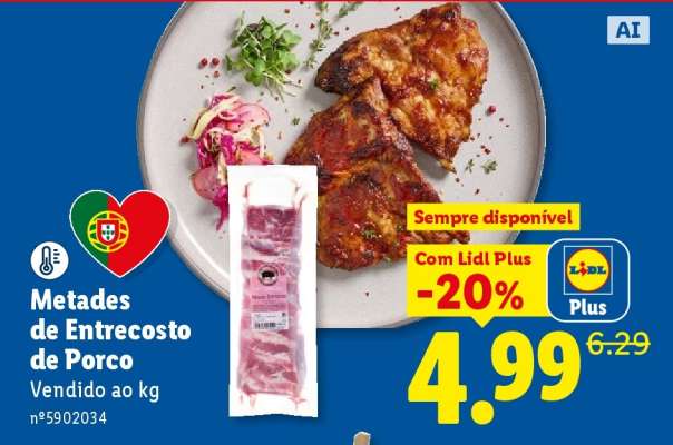 Metades de Entrecosto de Porco