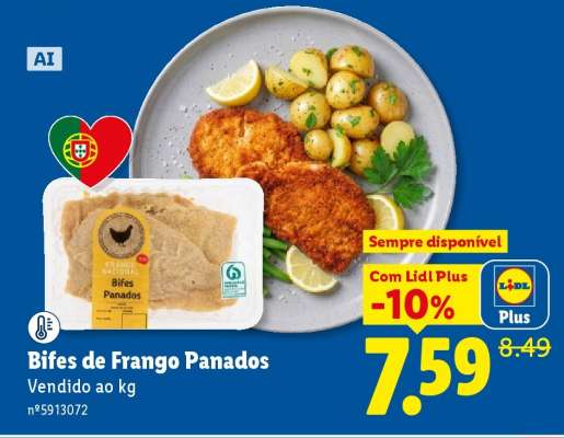 Bifes de Frango Panados