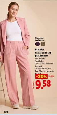 ESMARA Calças Wide Leg para Senhora