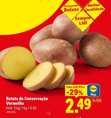 Batata de Conservação Vermelha