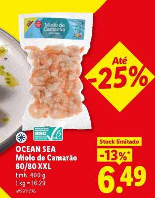 Ocean Sea Miolo de Camarão 60/80 XXL