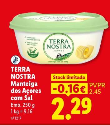 Terra Nostra Manteiga dos Açores com Sal