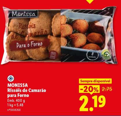 MONISSA Rissóis de Camarão para Forno