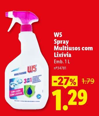 W5 Spray Multiusos com Lixívia