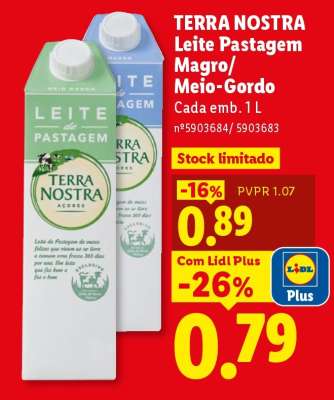 TERRA NOSTRA Leite Pastagem Magro/Meio-Gordo