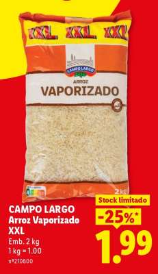 CAMPO LARGO Arroz Vaporizado XXL