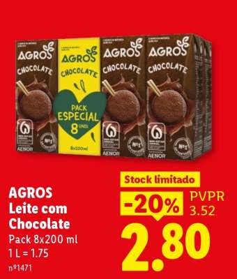 Agros Leite com Chocolate