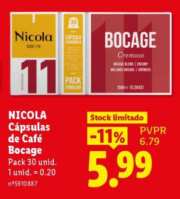 NICOLA Cápsulas de Café Bocage