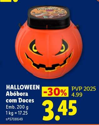 Halloween Abóbora com Doces