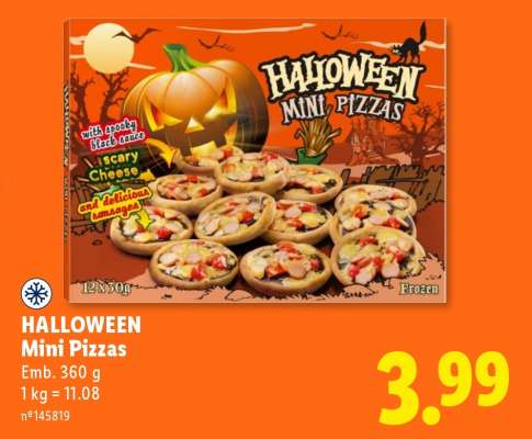 Halloween Mini Pizzas