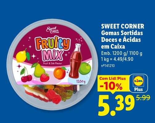 SWEET CORNER Gomas Sortidas Doces e Ácidas em Caixa