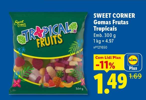 SWEET CORNER Gomas Frutas Tropicais