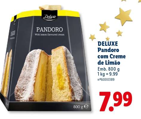 DELUXE Pandoro com Creme de Limão