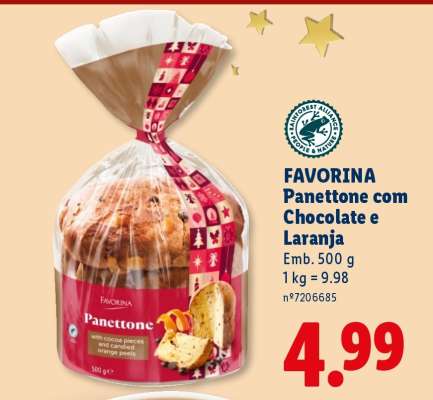FAVORINA Panettone com Chocolate e Laranja