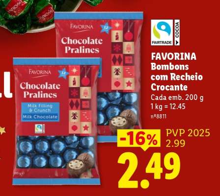 Favorina Bombons com Recheio Crocante