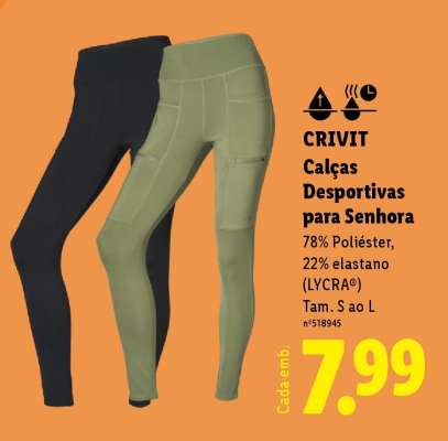 CRIVIT Calças Desportivas para Senhora