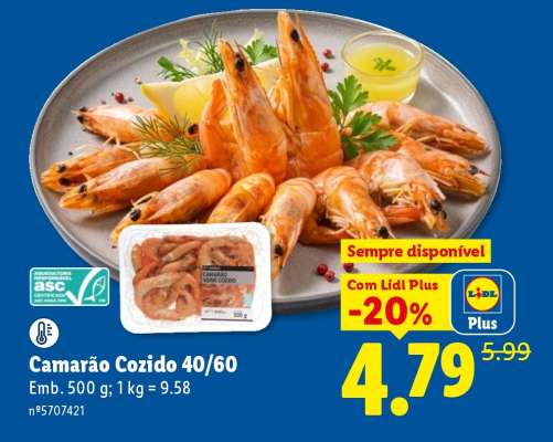 Camarão Cozido 40/60