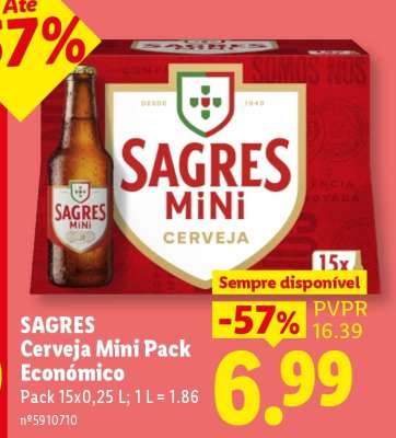 Sagres Cerveja Mini Pack Económico