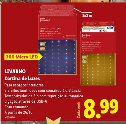 LIVARNO Cortina de Luzes